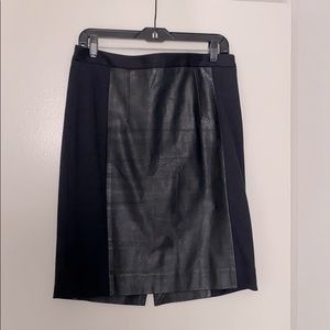 Black Skirt with Leather